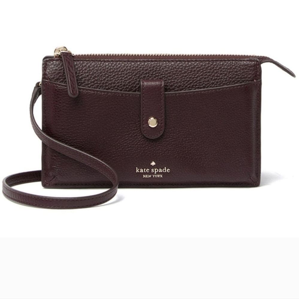 KATE SPADE Jackson Crossbody Chocolate Cherry - Like New!